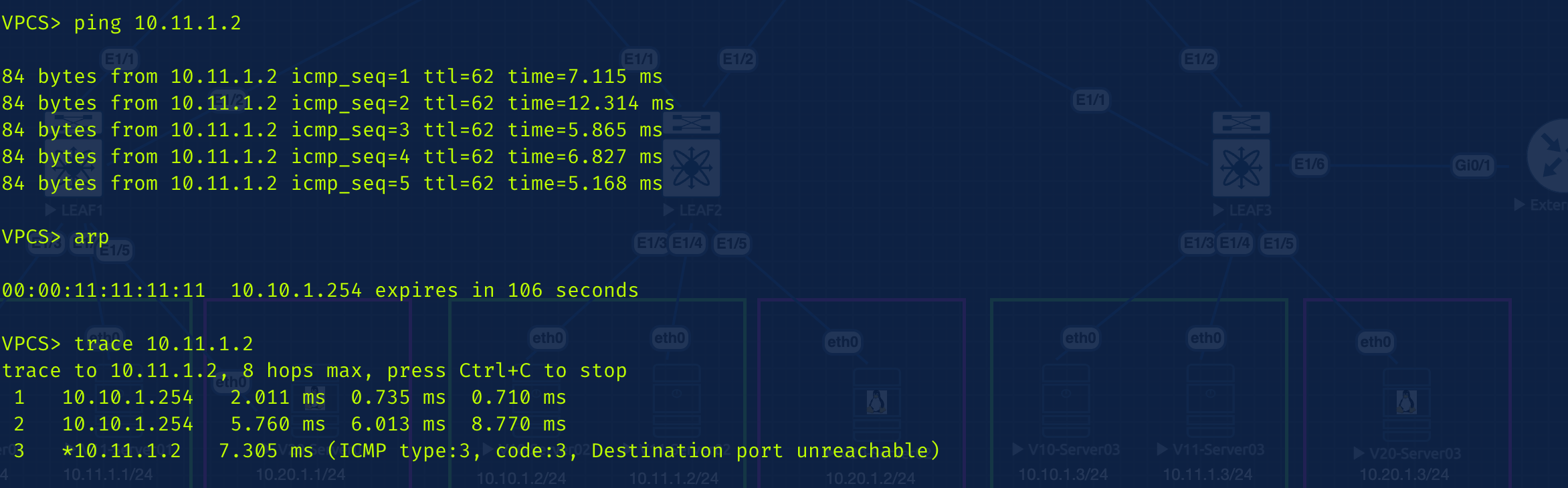Ping Tenant 1 V10 ↔ V11
